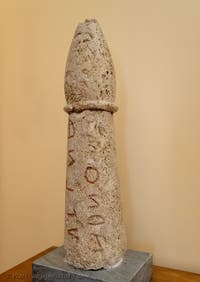 Etruscan funerary cippus, Erotic Cabinet, Naples Archaeological Museum