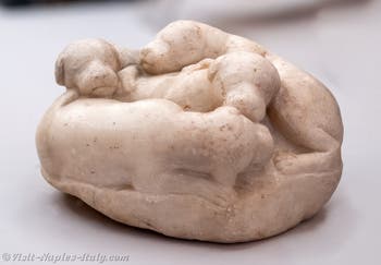 Four sleeping puppies, Casa del Fauno, Pompeii, Archaeological Museum of Naples, Italy