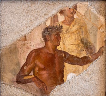 Fresco of Achilles seated, Pompeii, Cubiculo, Archaeological Museum of Naples