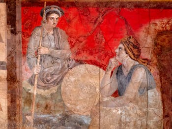 Fresco Scene at the Royal Court of Macedonia, Boscoreale, Villa of Fannius Synistor, Archaeological Museum of Naples
