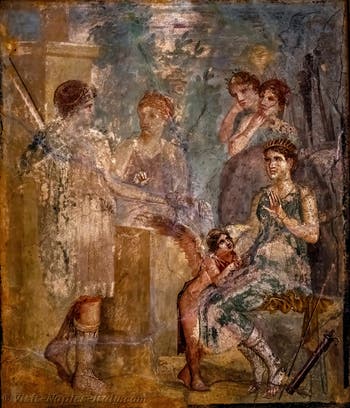 Artemis and the nymph Callisto, Pompeii, House of Cornelius Diadumenus