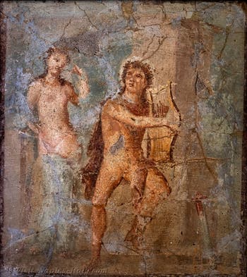 Fresco of Apollo and Daphne, Pompeii, House of Meleager, Archaeological Museum of Naples