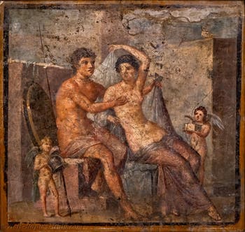 Ares and Aphrodite, Pompeii, House of Meleager