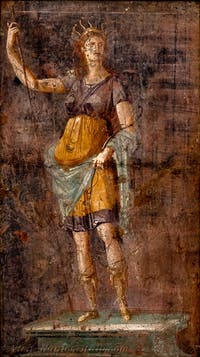 Artemis fresco, Pompeii, Insula Occidentalis, Archaeological Museum of Naples