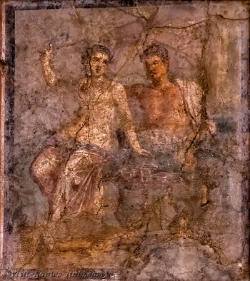 Fresco depicting Ares and Aphrodite, Pompeii, Casa di Meleagro, Archaeological Museum of Naples