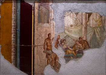 Fresco depicting the Death of Sophonisba, Pompeii, House of Joseph II, Archaeological Museum of Naples
