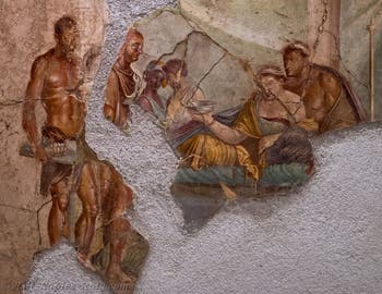 Fresco depicting the Death of Sophonisba, Pompeii, House of Joseph II, Archaeological Museum of Naples