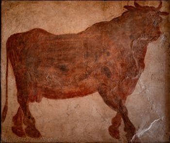 Fresco of the Apis Bull, Pompeii, Temple of Isis, Sacrarium, Archaeological Museum of Naples