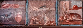 Fresco Still Life, The Table of the Romans, Herculaneum, Casa dei Cervi, Archaeological Museum of Naples