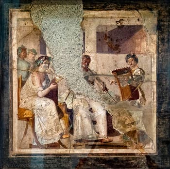 Concert Fresco, Herculaneum, Palestra, Insula Orientalis, Archaeological Museum of Naples