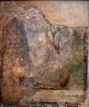 Fresco of Daedalus and Icarus, Pompeii, Archaeological Museum of Naples