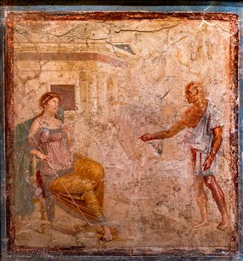 Fresco of Daedalus and Pasiphaë, Pompeii, Archaeological Museum of Naples