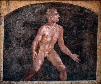 Discobolus fresco, Stabiae, Villa di Arianna, Archaeological Museum of Naples