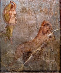 Fresco of Endymion and Selene, Pompeii, Casa dell'Argenteria, Archaeological Museum of Naples