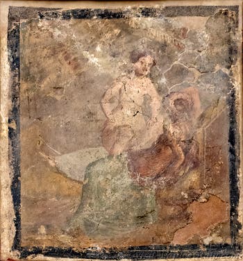 Scene depicting a sexual act, Pompeii, brothel, Archaeological Museum of Naples