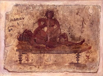 Scene depicting a sexual act, Pompeii, brothel, Archaeological Museum of Naples