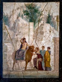 Fresco of Europe on the bull, Pompeii, House of Jason, Archaeological Museum of Naples