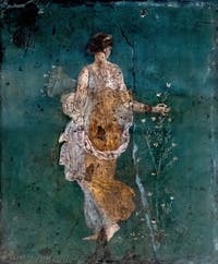 Fresco Flora, Stabiae, Villa di Arianna, Archaeological Museum of Naples