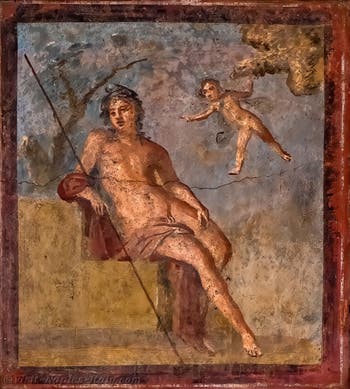 Ganymede fresco, Pompeii, House of Meleager, Archaeological Museum of Naples