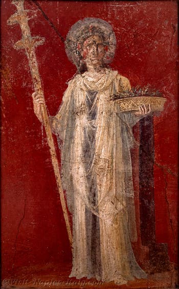 Fresco of the Goddess Ceres, Pompeii, House of the Dioskouros, Archaeological Museum of Naples