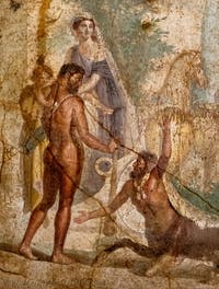 Fresco of Hercules and Nessus, Pompeii, Casa del Centauro, Archaeological Museum of Naples