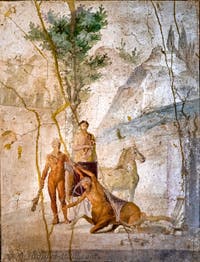 Fresco of Hercules and Nessus, Pompeii, House of Jason, Archaeological Museum of Naples