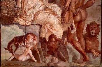 Fresco of Hercules and Telephus, Herculaneum, Augusteum, Archaeological Museum of Naples