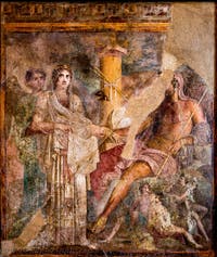 Fresco depicting the Hieros gamos of Hera and Zeus, Pompeii, House of the Tragic Poet, Archaeological Museum of Naples