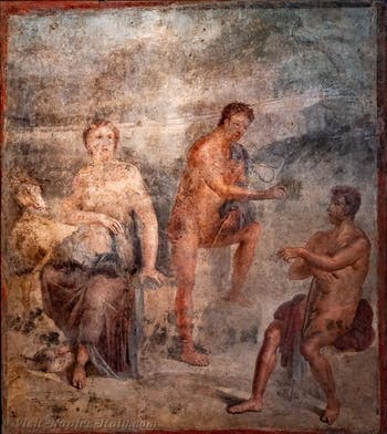 Fresco of Io, Hermes and Argos, Pompeii, Temple of Isis, Archaeological Museum of Naples