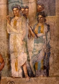 Fresco of Iphigenia in Tauride, Pompeii, House of Caecilius Lucundus, Archaeological Museum of Naples