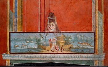 Mural depicting a Nile landscape, Pompeii, Temple of Isis, Portico, Archaeological Museum of Naples