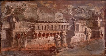 Mural depicting fishermen along a river, Herculaneum, Archaeological Museum of Naples