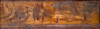 Yellow Landscape Fresco, Vesuvian Area, Archaeological Museum of Naples