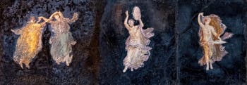 Fresco of Maenads and Dancers, Pompeii, Villa di Cicerone, Archaeological Museum of Naples