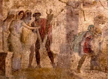 Fresco Odysseus steals the Palladium, Pompeii, II 6, Triclino, Archaeological Museum of Naples