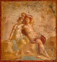 Fresco of Perseus and Andromeda, Pompeii, Casa dei Capitelli Colorati, Archaeological Museum of Naples