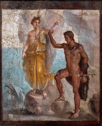 Fresco of Perseus and Andromeda, Pompeii, House of the Dioskouros, Archaeological Museum of Naples