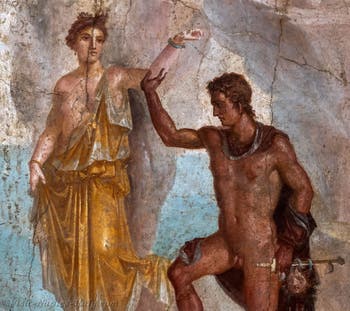 Fresco of Perseus and Andromeda, Pompeii, House of the Dioskouros, Archaeological Museum of Naples
