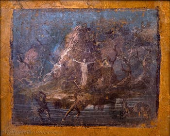 Fresco of Perseus and Andromeda, Pompeii, Archaeological Museum of Naples