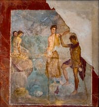 Fresco of Perseus freeing Andromeda, Pompeii, Casa del Principe di Montenegro, Archaeological Museum of Naples