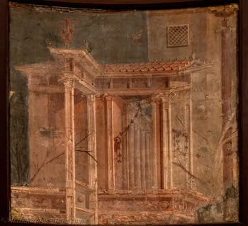 Architectural fresco, Herculaneum, Archaeological Museum of Naples