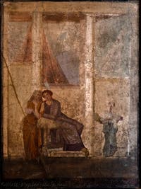 Fresco of Phaedra and the Nurse, Pompeii, House of Jason, Archaeological Museum of Naples