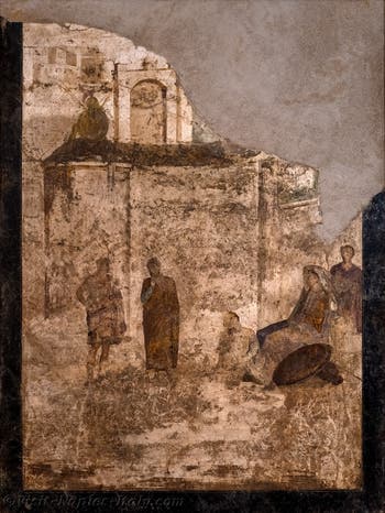 Fresco of Achilles and Penthesilea, Pompeii, House of Jason, Archaeological Museum of Naples