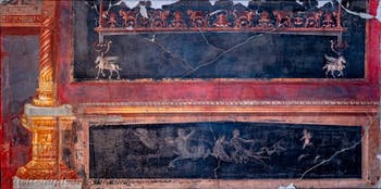 Mural depicting winged horses and griffins, Herculaneum, Archaeological Museum of Naples