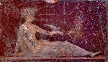 Fresco of a reclining young woman, Stabiae, Villa di Arianna, Archaeological Museum of Naples