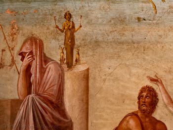 Fresco depicting The Sacrifice of Iphigenia, Pompeii, Casa del Poeta Tragico, Archaeological Museum of Naples