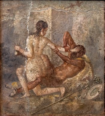 Satyr attempting to mate with a Hermafroditus, Pompeii, Erotic Cabinet, Archaeological Museum of Naples