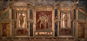 Hermes fresco, Satyrs and Nymph, Pompeii, House of Meleager, Archaeological Museum of Naples