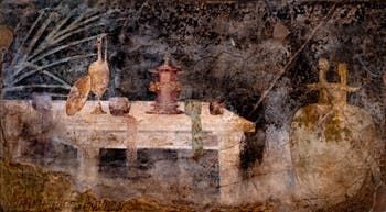 Fresco depicting sporting trophies, Boscoreale, Archaeological Museum of Naples