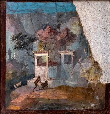 Fresco Offering of a ram, Pompeii, Archaeological Museum of Naples